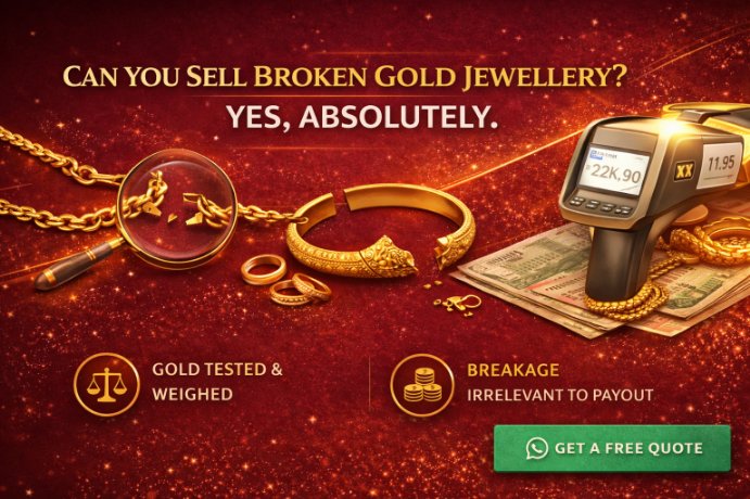 Sell broken gold jewellery